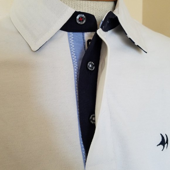 New Men's Impulso Italian While Shirt Long Sleeves 100% Cotton - Picture 3 of 14